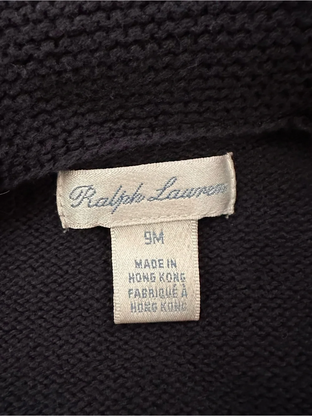 Polo Ralph Lauren Kids P Wing Polo Bear Patch Cardigan Boys Infant Size 9M